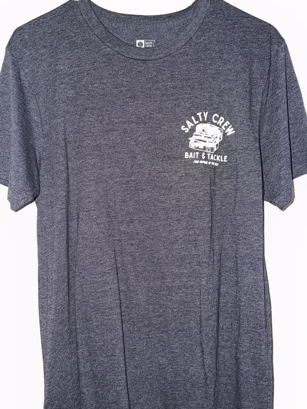 Salty Crew Bait & Tackle Navy Heather Graphic T-Shirt Size M